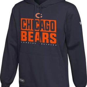 New Era Men's Chicago Bears Combine Offside Navy Hoodie Size M
